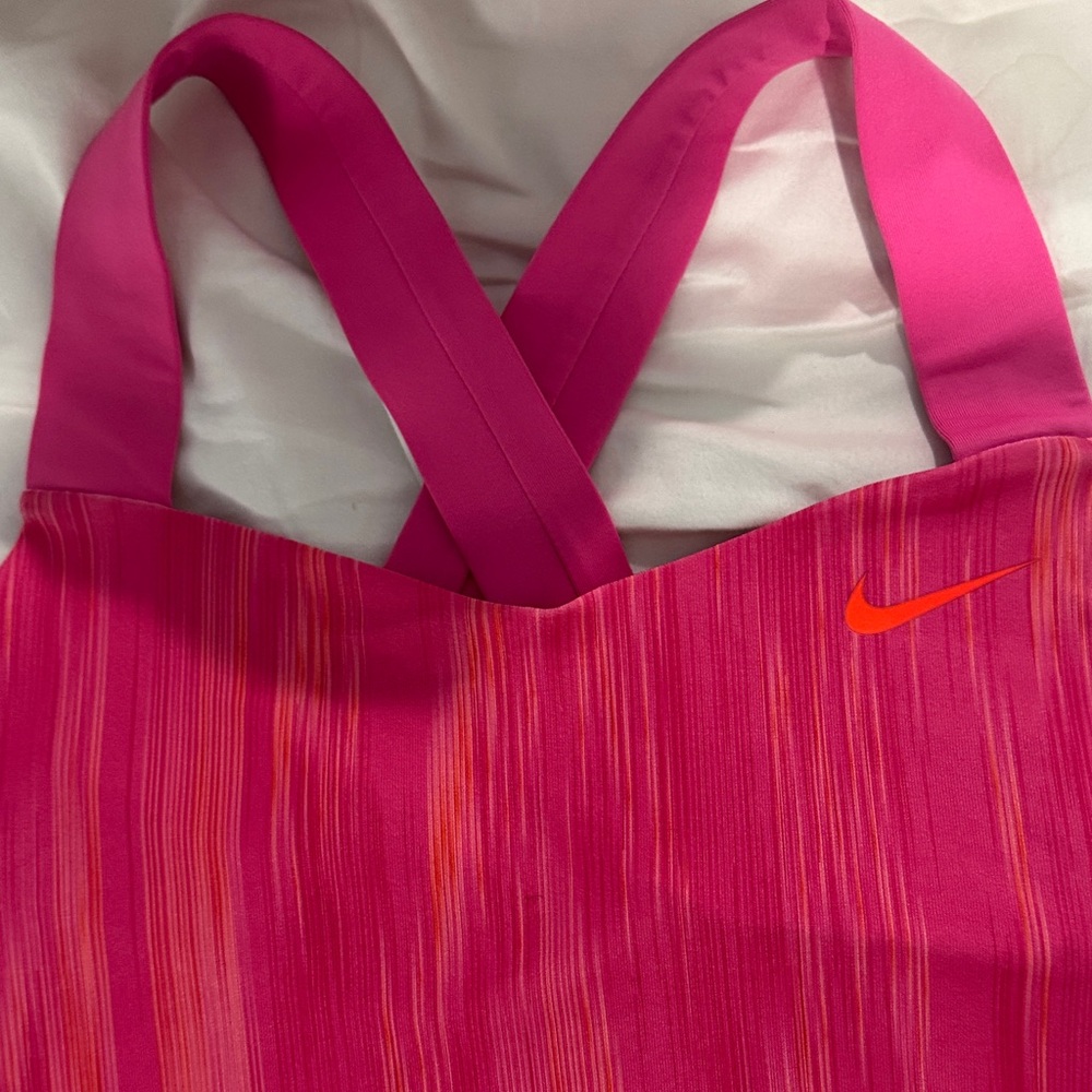 Nike Fuchsia and Tangerine Striped Tank